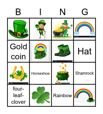 St. Patrick's for year 3 Bingo Card