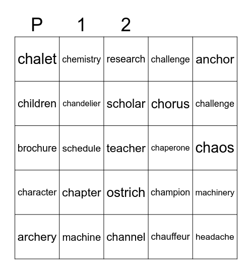 Purple12 Bingo Card