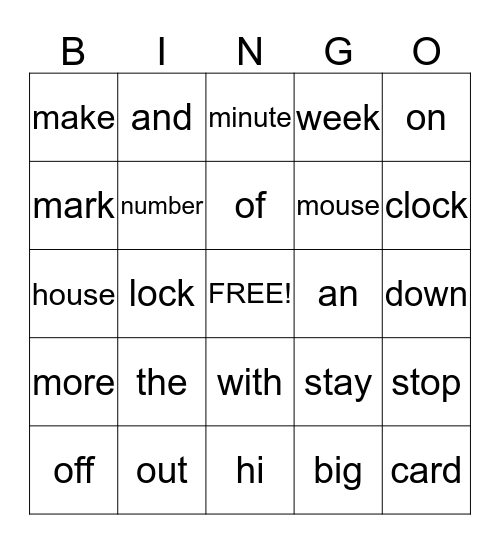 Bingo Card