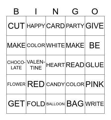 VALENTINE'S DAY Bingo Card