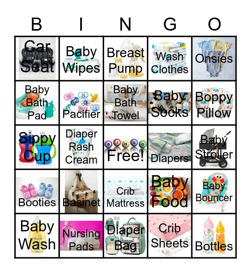 JAX & SUNMI BABY SHOWER Bingo Card