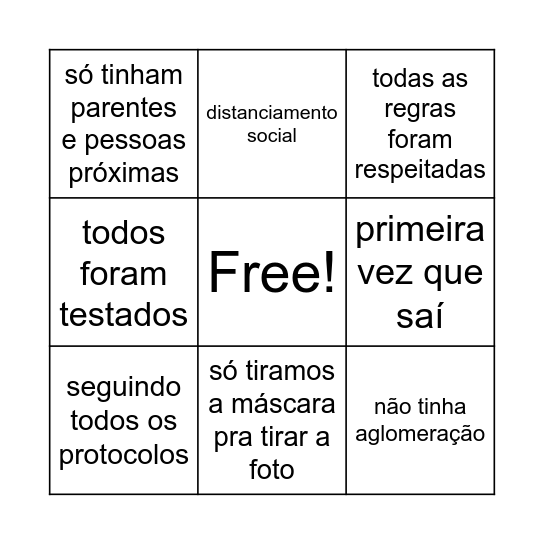 Bingo da hipocrisia Bingo Card