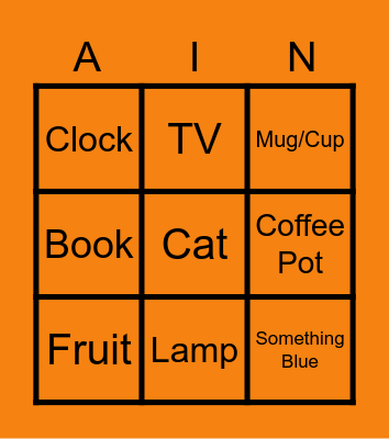 I Spy Virtual Bingo Card