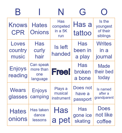 Aktiv-ly Get to Know Your Team Bingo Card