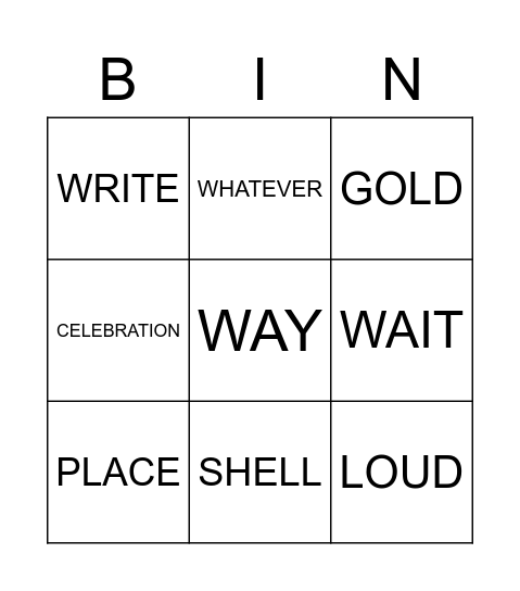 Fountains of Uke Bingo Card