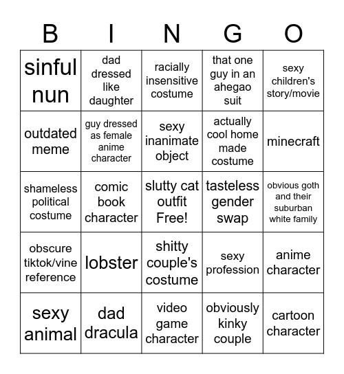 Halloween Bingo Card