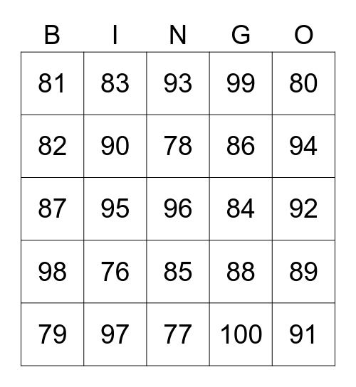 Brycen Vs Rachel Bingo Card
