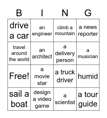 Units 1&2 Review Bingo Card