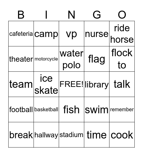 ASL Bingo Card