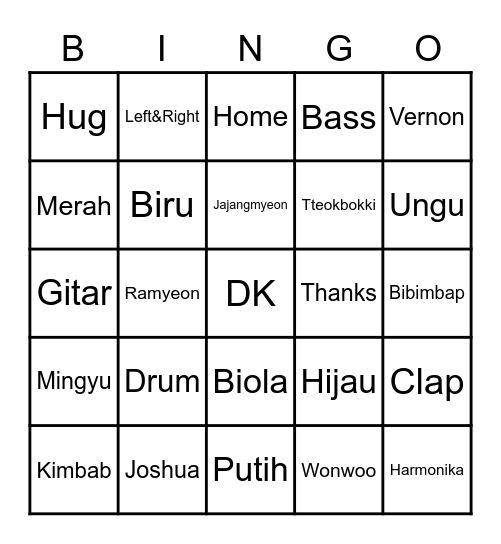 @jojeongguk Bingo Card