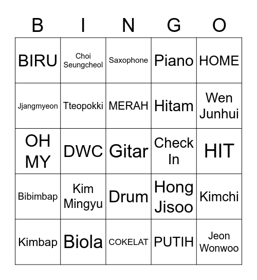 Myouimiia punya Bingo Card
