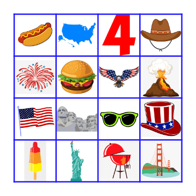 4th of July Bingo! Bingo Card