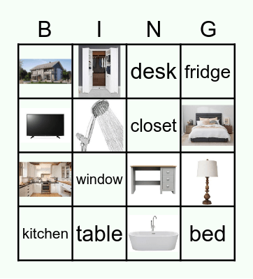 Furniture Bingo Card