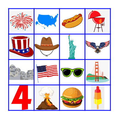 4th of July Bingo! Bingo Card