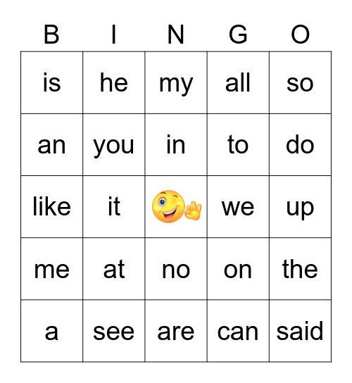 G1 SNAP WORDS REVIEW Bingo Card