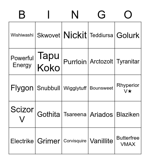 Darkness Ablaze Bingo Card