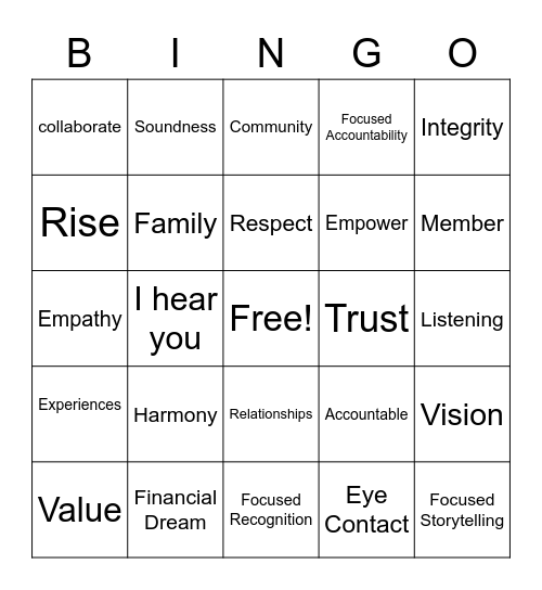 Culture Bingo Card