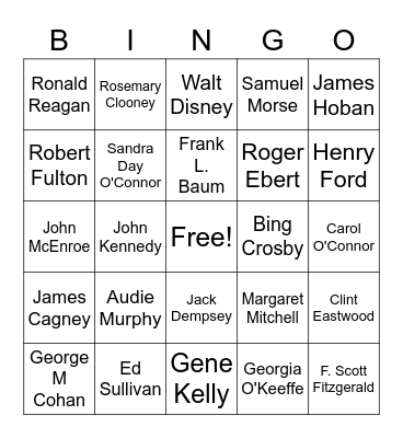 IRISH AMERICANS Bingo Card