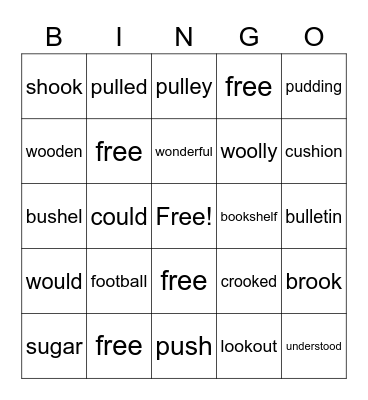 3/15-3/26 Spelling Words Bingo Card
