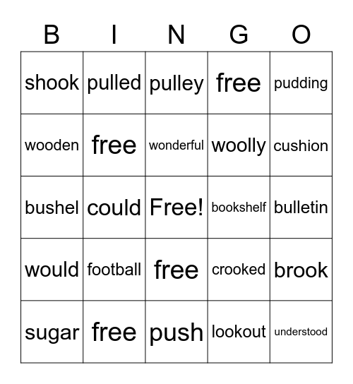 3/15-3/26 Spelling Words Bingo Card