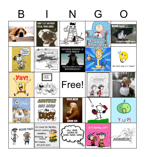 Cindy's Retirement Bingo Card