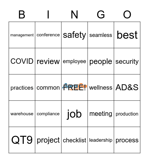 Buzz Word Bingo Card