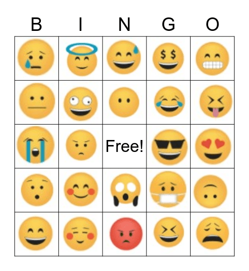 Emoji Bingo! Bingo Card