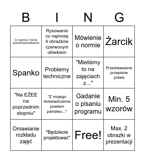17.03 Bingo Card