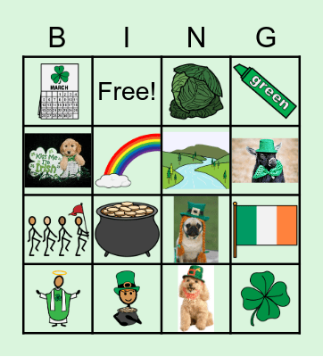 St. Patrick's Day Bingo Card