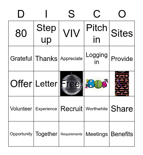 VIV 2 Bingo Card