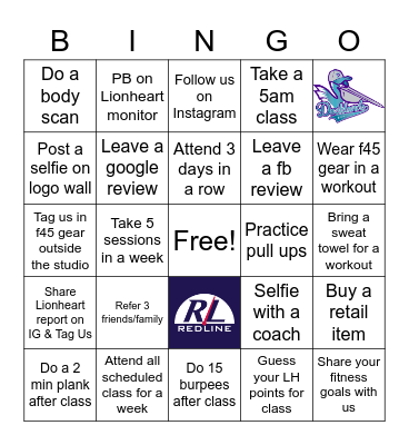 F45 Herricks Bingo Card
