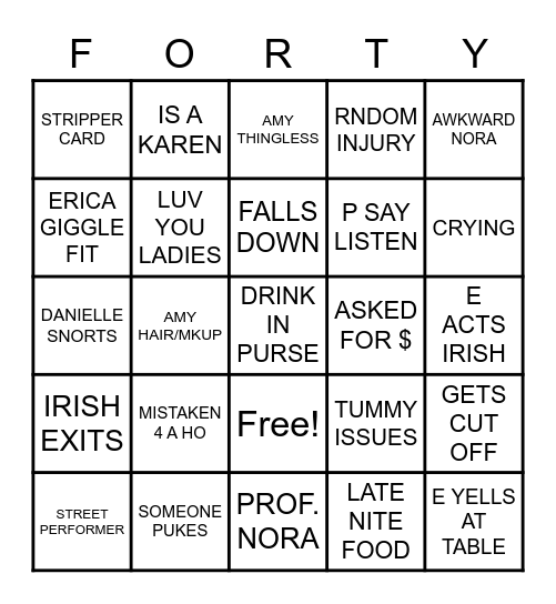 VIVA LAS VEGAS Bingo Card