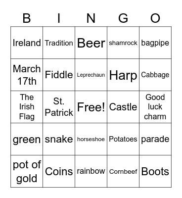 Sports Bingo Card