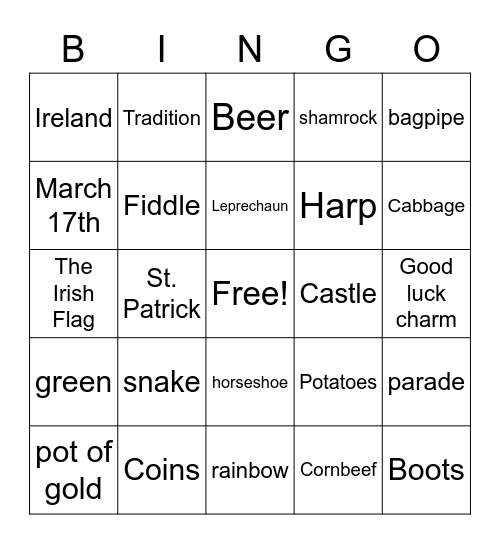 Sports Bingo Card