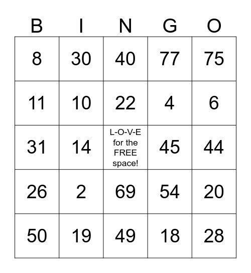 VALENTINE'S WEEK BINGO w/ At Home Healthcare! 02/9-13/2015 only! Blackout only & numbers faxed daily. Winners call Vera: 903.736.8657 Bingo Card