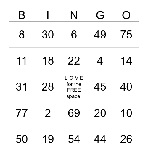VALENTINE'S WEEK BINGO w/ At Home Healthcare! 02/9-13/2015 only! Blackout only & numbers faxed daily. Winners call Vera: 903.736.8657 Bingo Card