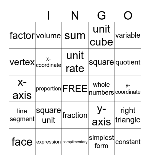 Bingo Card