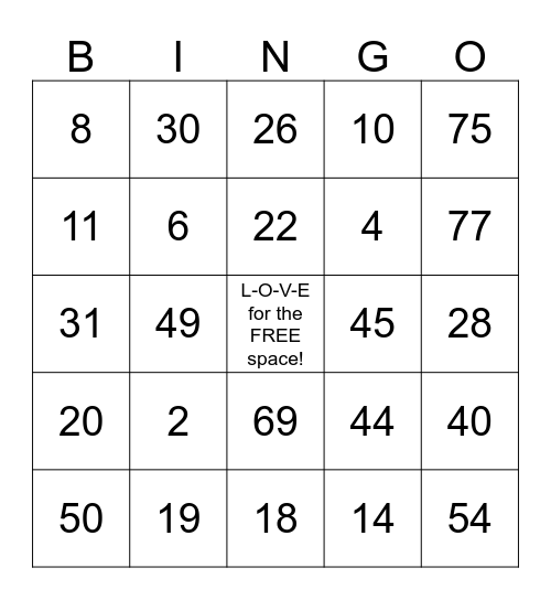 VALENTINE'S WEEK BINGO w/ At Home Healthcare! 02/9-13/2015 only! Blackout only & numbers faxed daily. Winners call Vera: 903.736.8657 Bingo Card