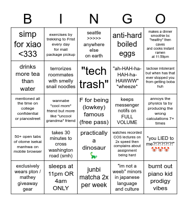 annie's birthday bingo sheet Bingo Card