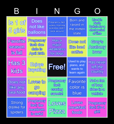 All About BrookeAnn Bingo Card