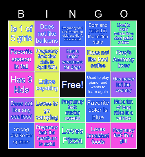 All About BrookeAnn Bingo Card