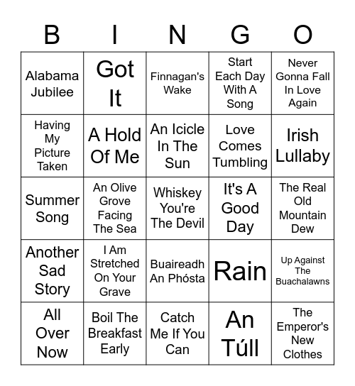 Vinyl Bingo - St. Pat's Edition Bingo Card