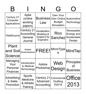 Get to know National Geographic / Cengage Learning Bingo Card