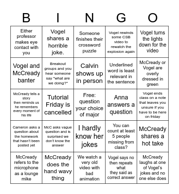 St. Patty's Bingo Card