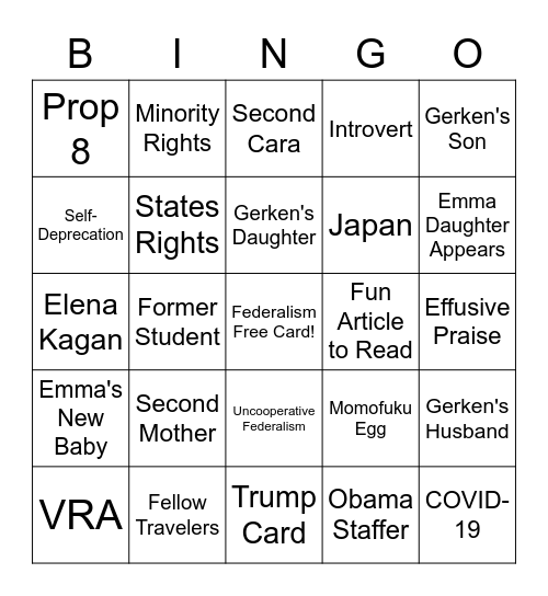 BINGO Card