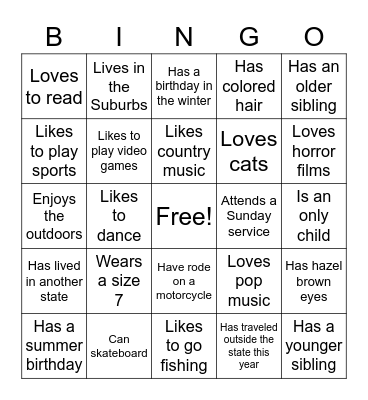 FIND SOMEONE WHO... Bingo Card