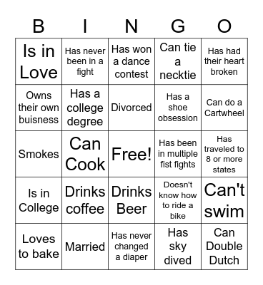 FIND SOMEONE WHO... Bingo Card