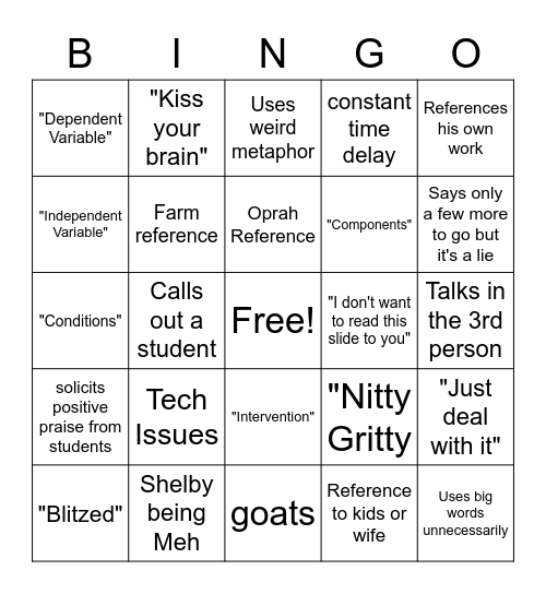Juicy J Bingo Card