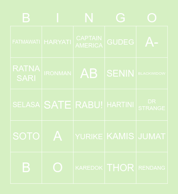 PUNYA BAMBAM NIH Bingo Card