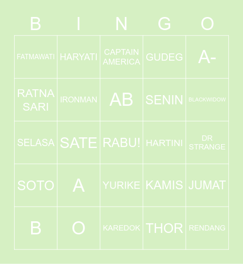 PUNYA BAMBAM NIH Bingo Card